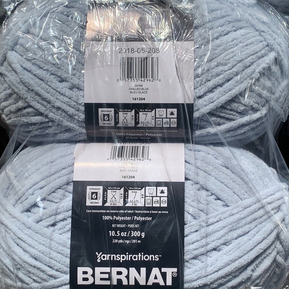 Bernat Accents Yarnispirations Bernat Blanket Yarn Chilled Blue